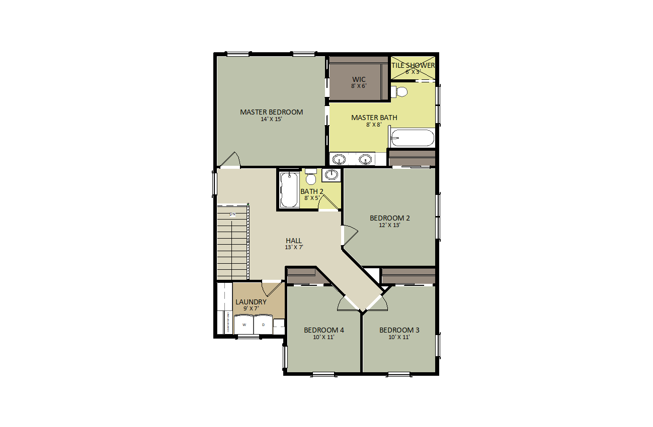 Brokaw Second Floor Floor Plan